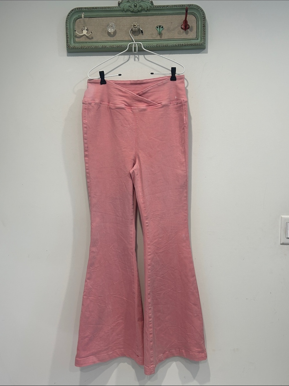 Free people wee the free Venice beach Pink Flared high rise Pants women’s 31